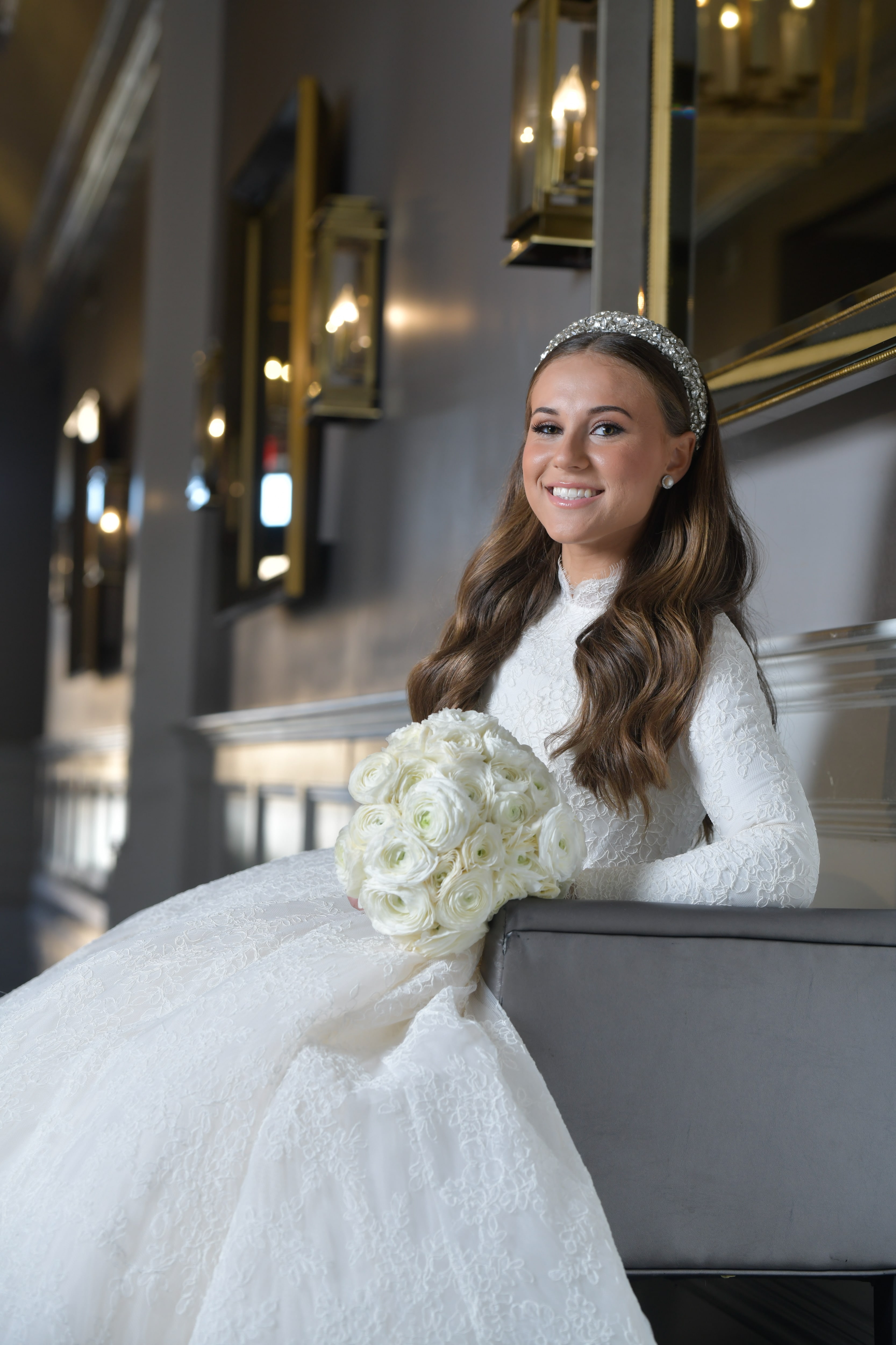Editorial wedding detail with soft focus
